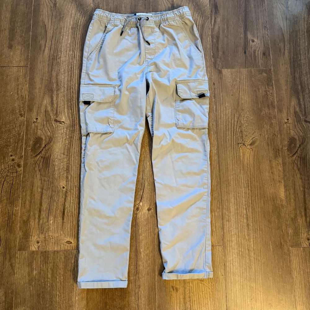 Old Navy Tech Taper Cargo Pants Greyscale Quick Dry Boys XL 14-16
